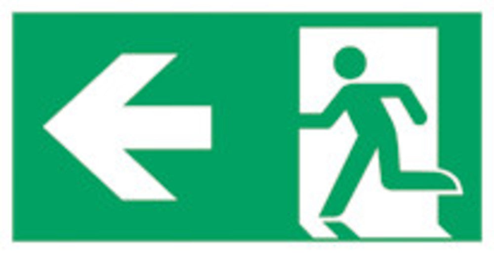 Firs-aid and emergency signs acc. to, Emergency exit, left, 1 unit(s) - Luminix Health