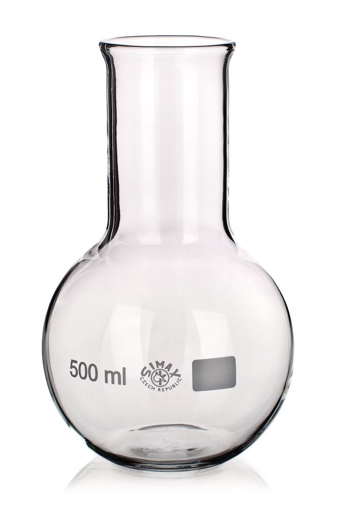 Rotilabo®-flat bottom flask, 50 ml, wide neck, heavy duty rim, H 100 mm - Luminix Health
