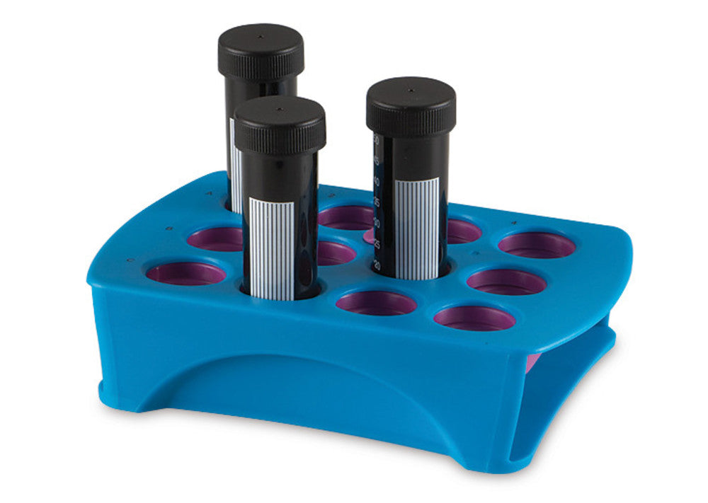 Universal rack for test tubes, PP, 12 slots, Ø 16-30 mm, 1 unit(s) - Luminix Health