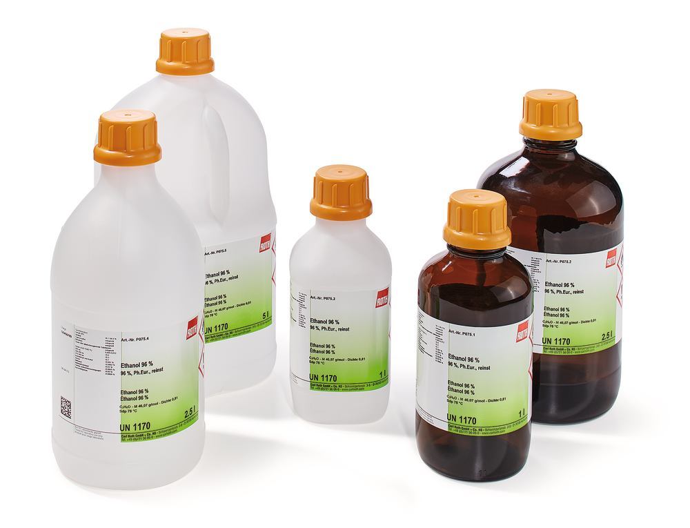 Ethanol 96 %, Ph.Eur., extra pure, 1 l