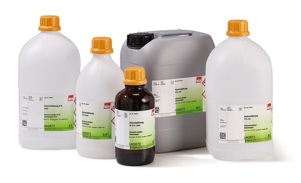 Ammonia solution 20 %, 20 %, pure, 1 l, plastic - Luminix Health