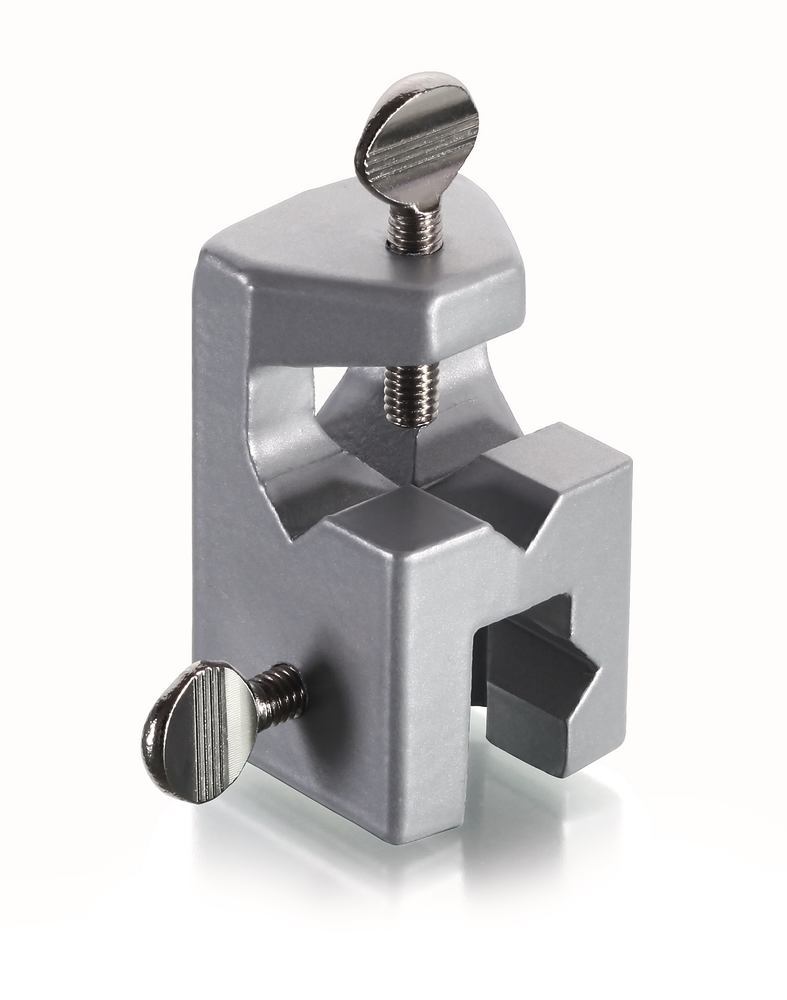 Univ. bosshead, aluminium,powder-coated, 90/180° angle, clamping screws, - Luminix Health
