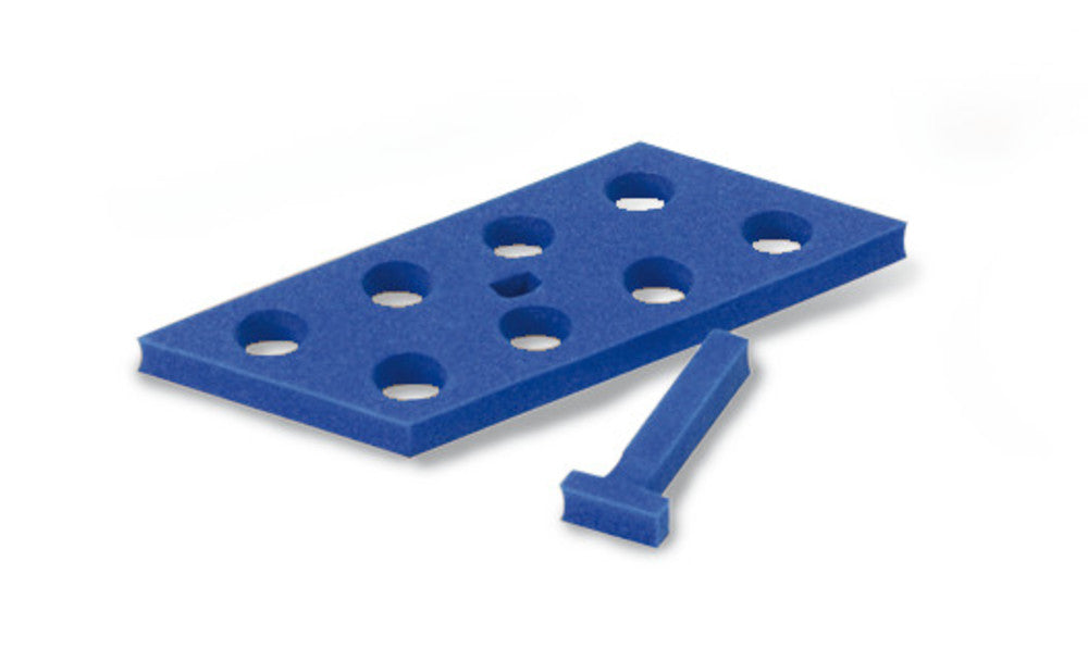 Rotilabo®-floating racks, 8 holes, blue, for 15 ml tubes, HDPE, 5 unit(s) - Luminix Health