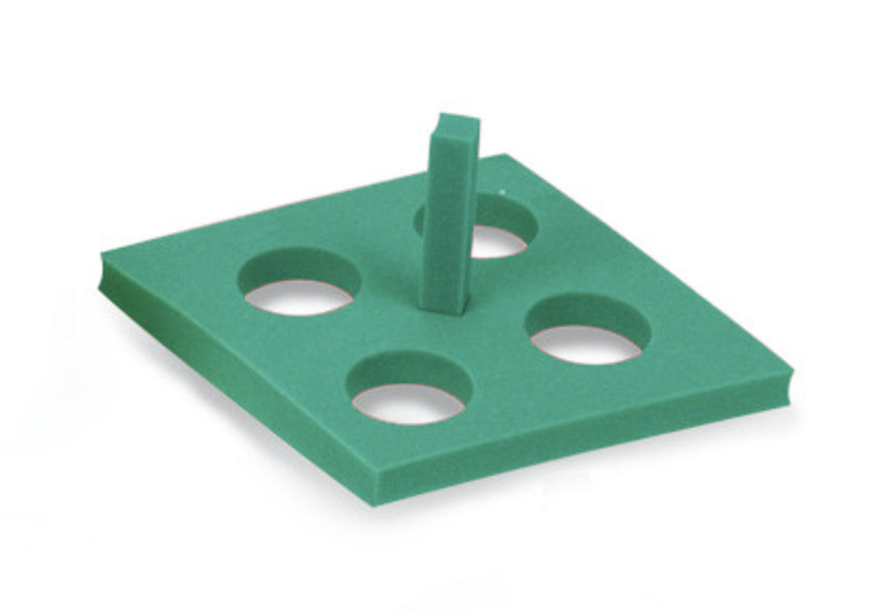 Rotilabo®-floating racks, 4 holes, green, for 50 ml tubes, HDPE, 5 unit(s) - Luminix Health