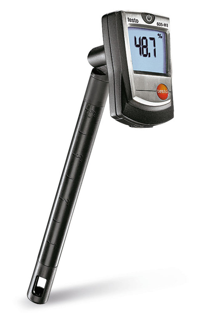 Humidity stick testo 605-H1, 5 - 95 % RH, 0 - 50 °C, 1 unit(s) - Luminix Health