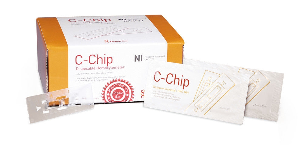 C-Chip Neubauer improved, cell config. made of plastic, disposable, 50 unit(s) - Luminix Health