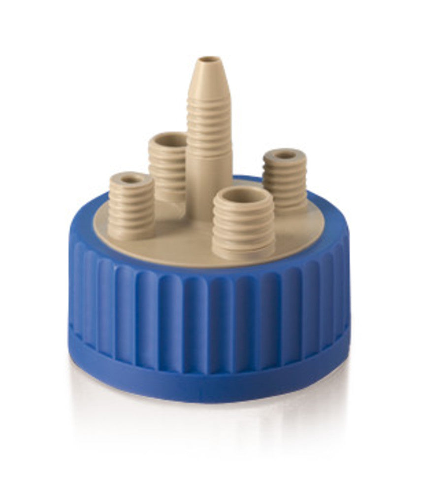 Replacement 4-port screw cap for GLS 80, PP, blue/grey, 1 unit(s) - Luminix Health