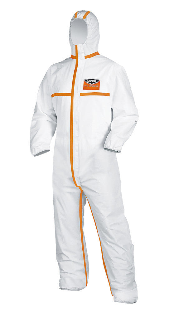 disposable overall uvex 8959, Typ 4B, white/orange, size XXL, 1 unit(s) - Luminix Health