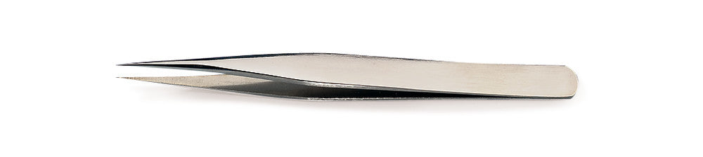 Tweezers with fine tip, straight, Remanit 4301. L 120 mm, 1 unit(s) - Luminix Health