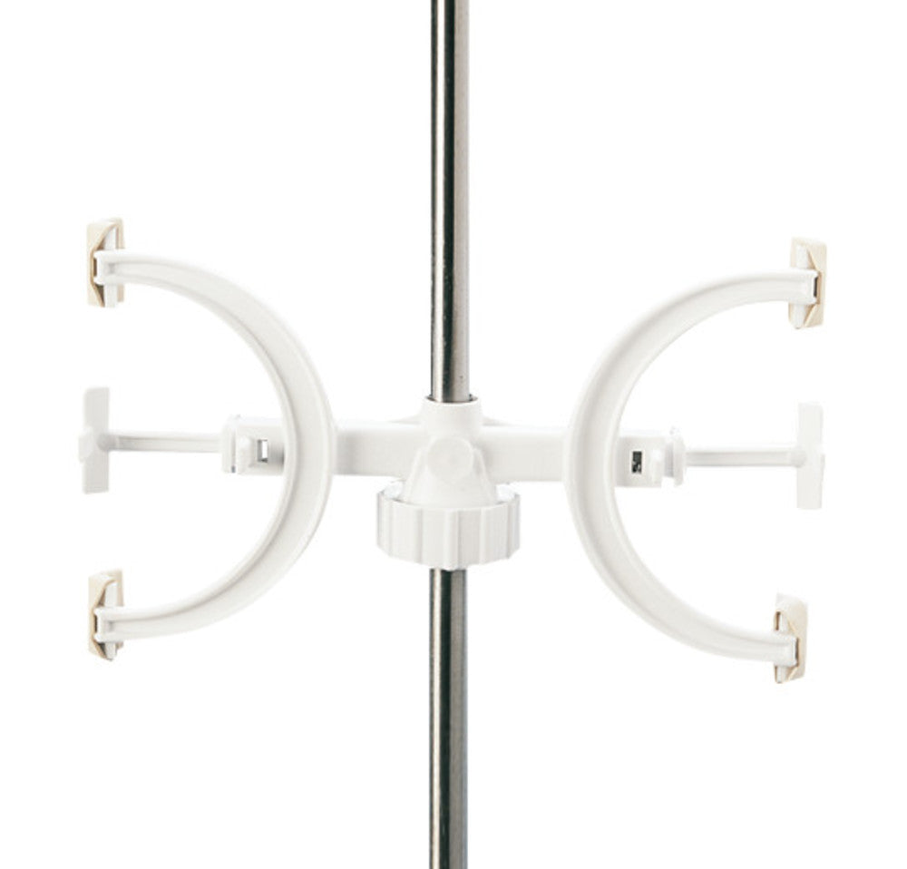 Burette holder, for 2 burettes, PP, for rods Ø 8-14 mm, 1 unit(s) - Luminix Health