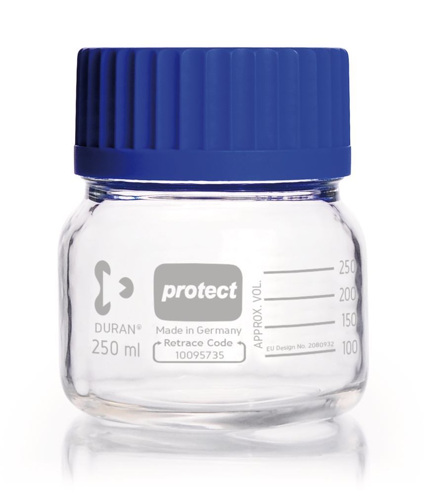 Wide-neck screw thread bottles DURAN®, Protect, 3500ml, GLS 80 thread, clear - Luminix Health