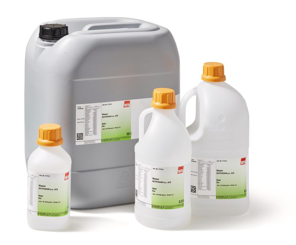 Water, ROTIPURAN®, p.a., ACS, 1 l, plastic - Luminix Health