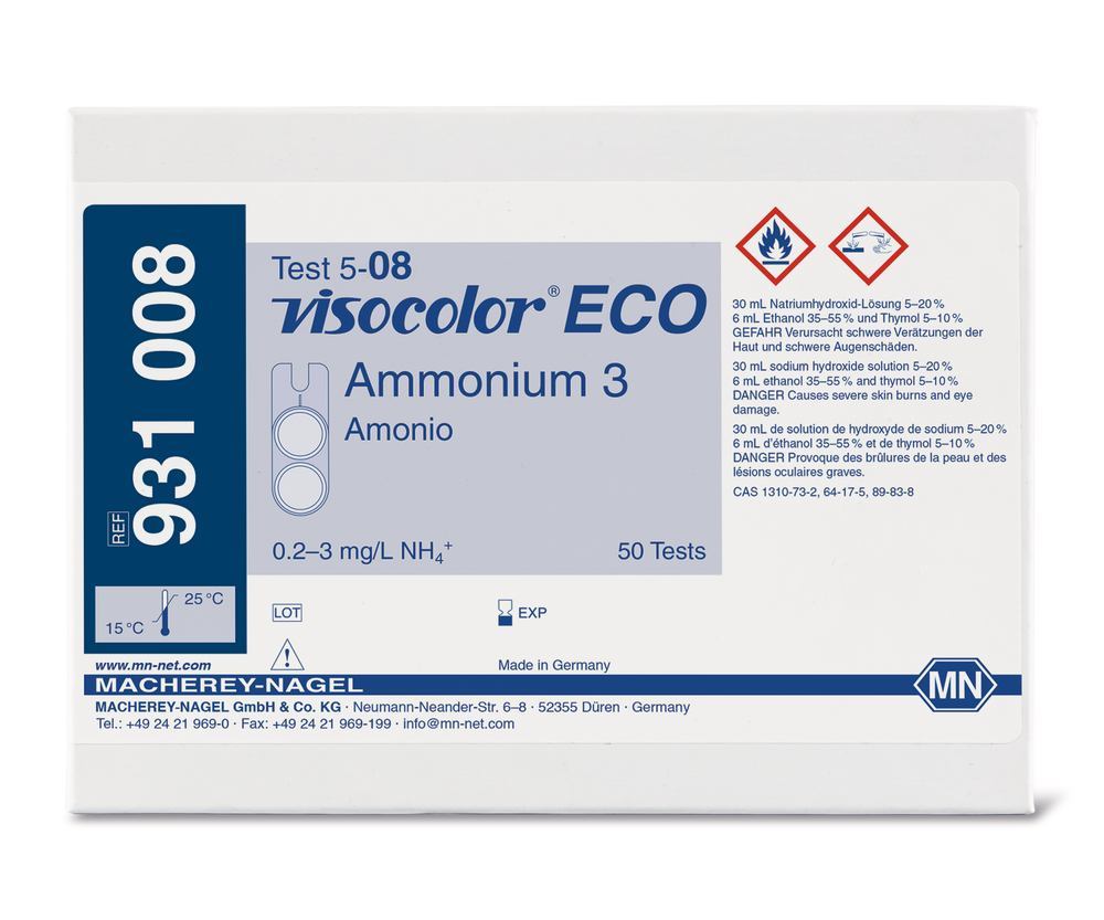 VISOCOLOR® ECO test kit, ammonium NH4+, 1 unit(s) - Luminix Health