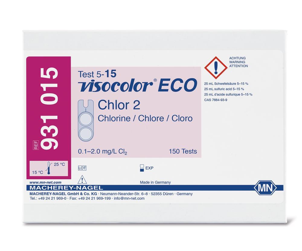 VISOCOLOR® ECO test kit, chlorine Cl2, 1 unit(s) - Luminix Health