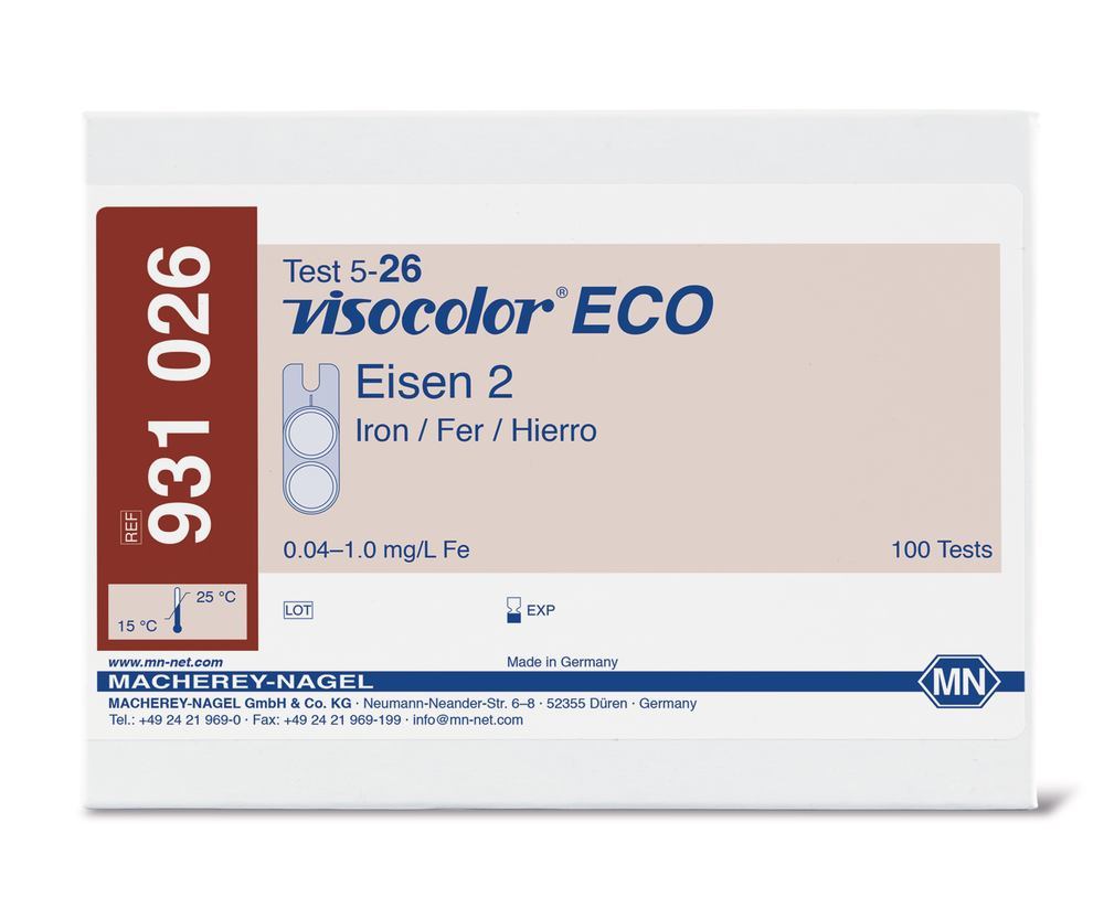 VISOCOLOR® ECO test kit, iron Fe, 1 unit(s) - Luminix Health