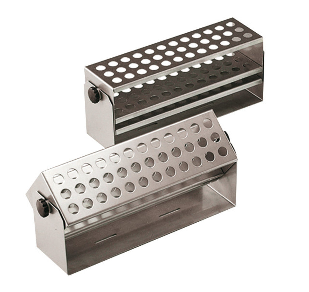 Test tube tray made of stainless steel, for 44 test tubes Ø 16 mm, 1 unit(s) - Luminix Health