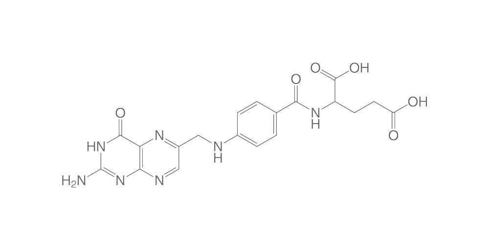 Folic acid, min. 96 %, for biochemistry, 25 g, plastic - Luminix Health