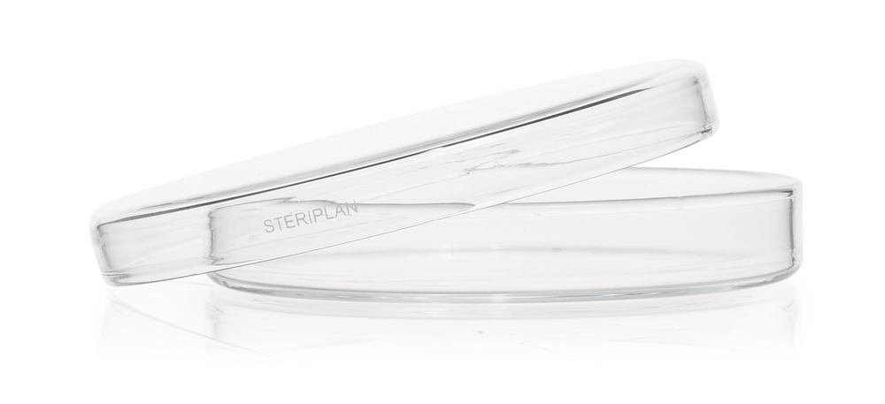 STERIPLAN® petri dishes, soda-lime glass, two pieces, Ø 100 mm, H 15 mm - Luminix Health
