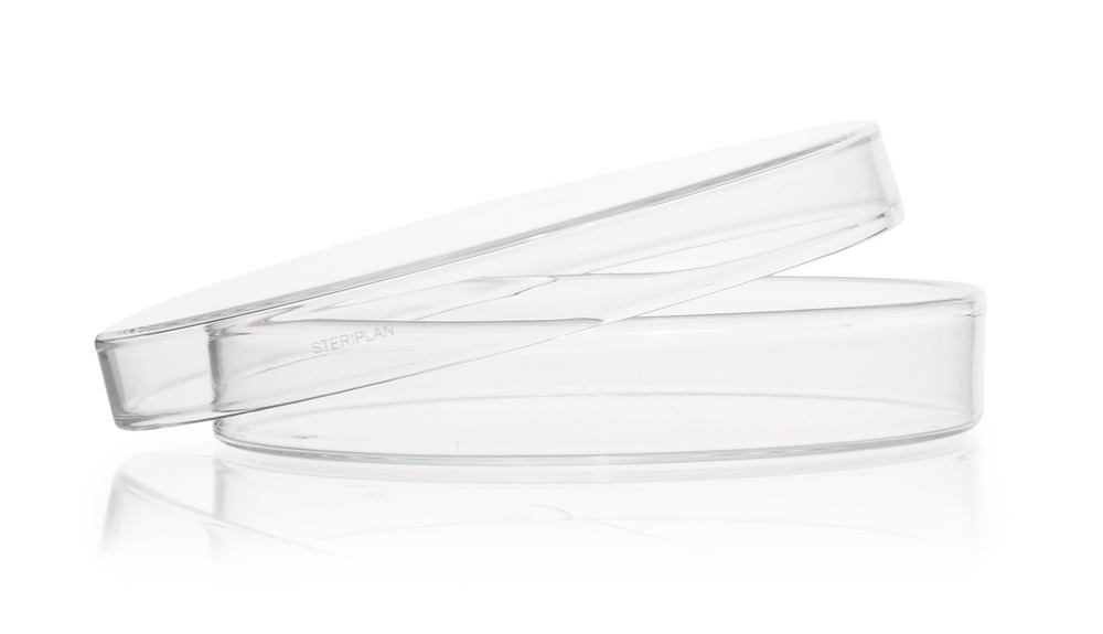 STERIPLAN® petri dishes, soda-lime glass, two pieces, Ø 150 mm, H 25 mm - Luminix Health