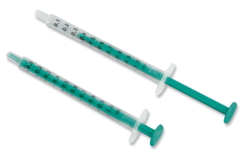 Disposable syringes Inject®-F, PP/PE, sterile, 1 ml, economy pin, 100 unit(s) - Luminix Health