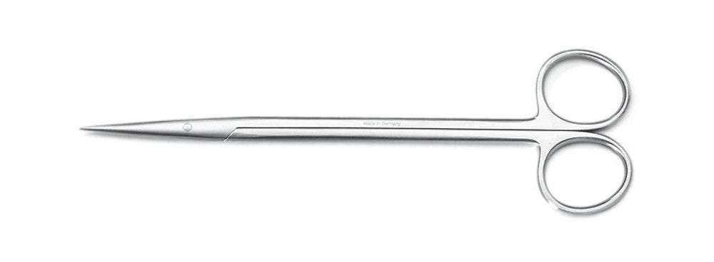 Diss. and stitch scissors, stain. steel,, Metzenbaum fine, pointed, 180 mm - Luminix Health