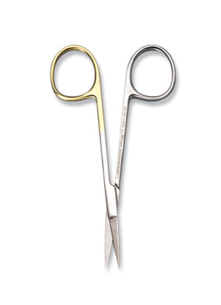 Dissecting scissors with microsection, stainless steel, straight, 105 mm - Luminix Health