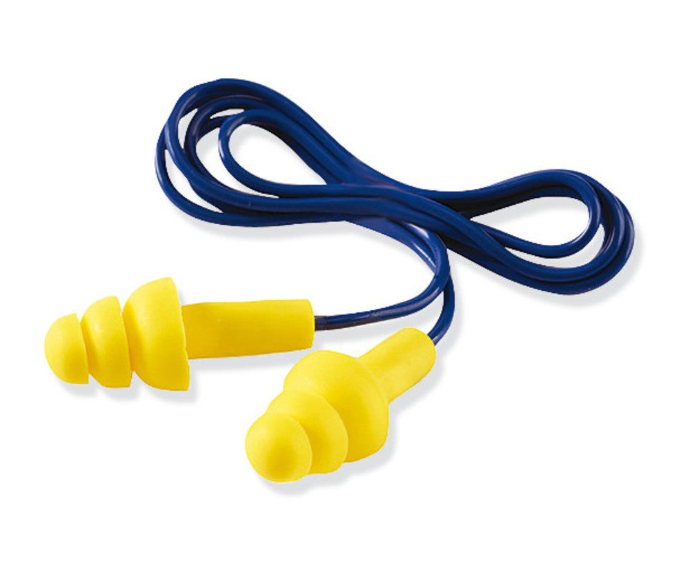 ULTRAFIT ear plugs with cord, Acc. to EN 352-2. SNR, 32 dB, 50 pair - Luminix Health