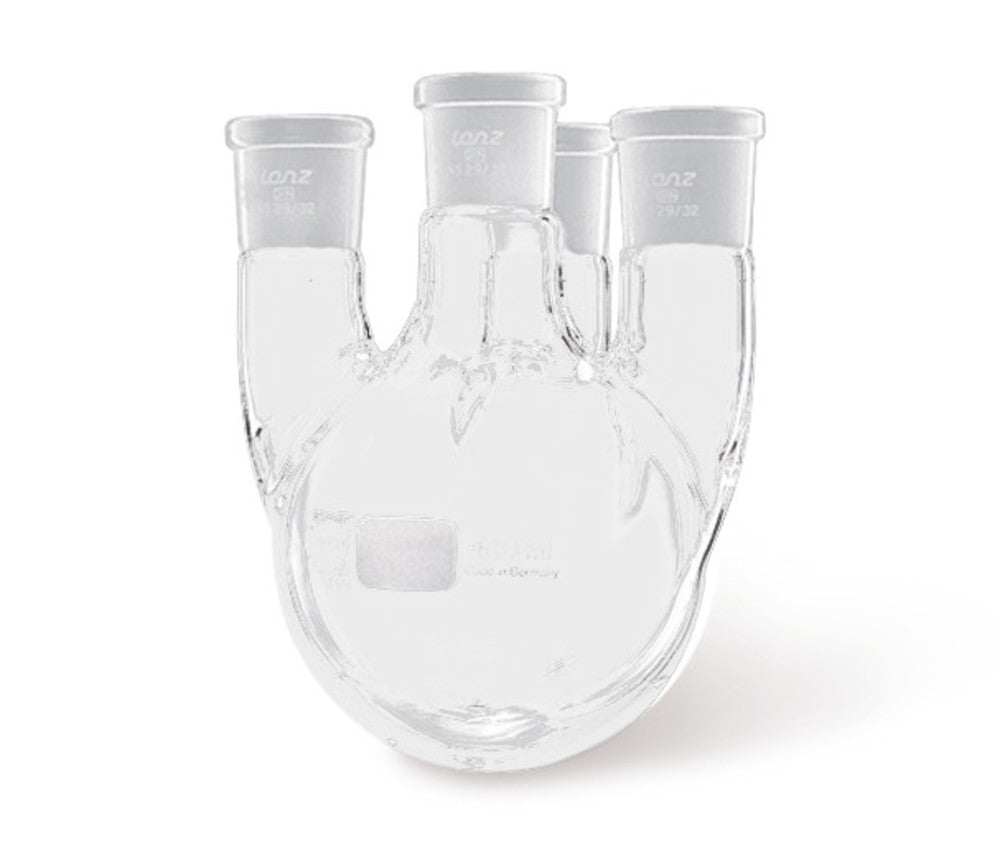 Four-necked round bottom flask, 6000 ml, centre neck NS 45/40 - Luminix Health