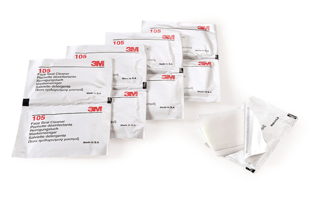 Cleaning wipes for respiratory masks, individually packed, L 198 x W 92 mm - Luminix Health