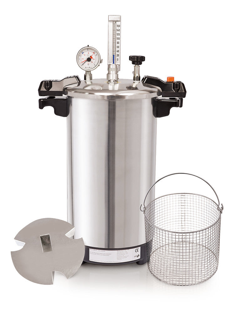 Benchtop steam steriliser CertoClav, EL 18L, 125/140 °C with 1.4/2.7 bar - Luminix Health