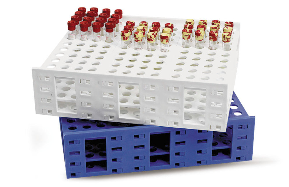 Test tube racks, extra large, blue, for vials Ø 10-13 mm, 216 slots, 1 unit(s) - Luminix Health