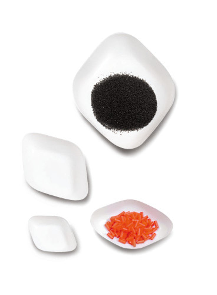 Disposable weighing pans, diamond-shaped, transp., 100 ml - Luminix Health