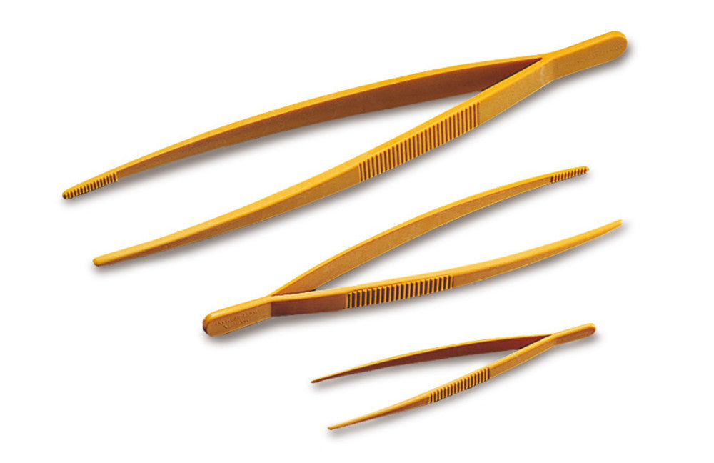 Tweezers, POM, yellow, L 118 mm, 5 unit(s) - Luminix Health