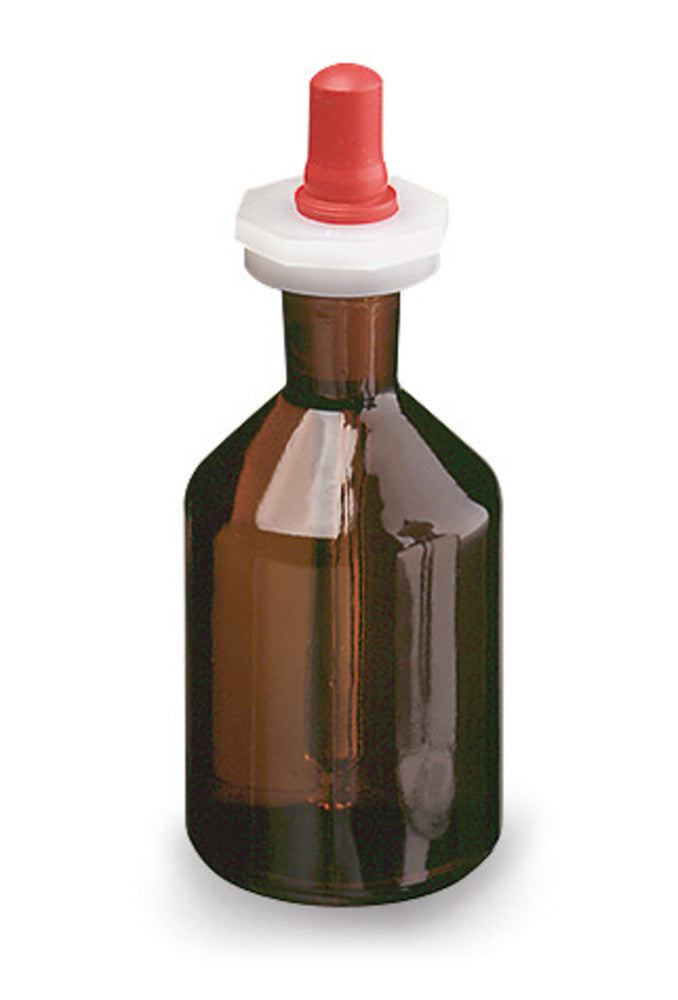 High breast bottles with pipette, brown glass, 50 ml, H 77 mm, 10 unit(s) - Luminix Health