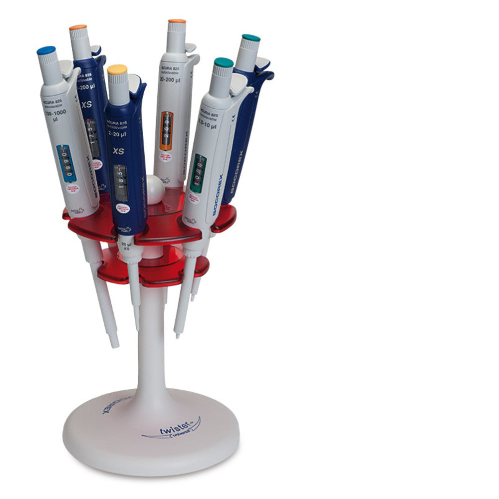 Pipette carousel Twister TM, universal 336, red, f. 6 pipettes, 1 unit(s) - Luminix Health