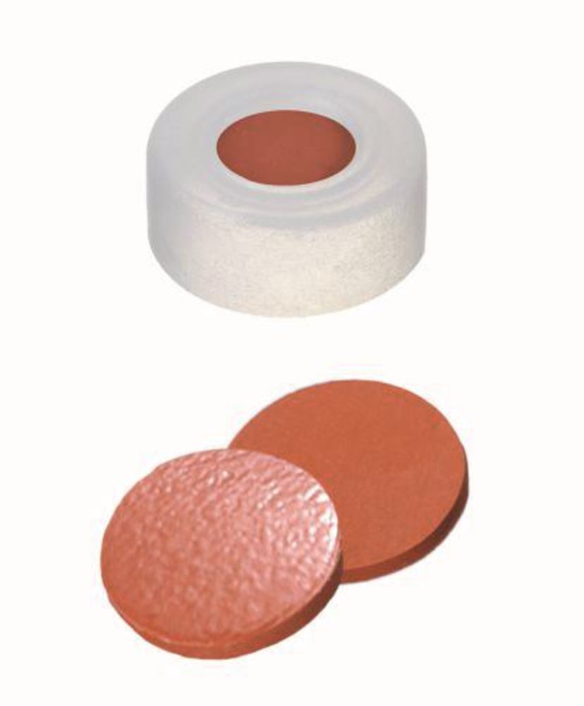 Snap ring caps, hard version, PE, ND11, Septum Natural rubber/TEF, 1.0 mm 65° - Luminix Health