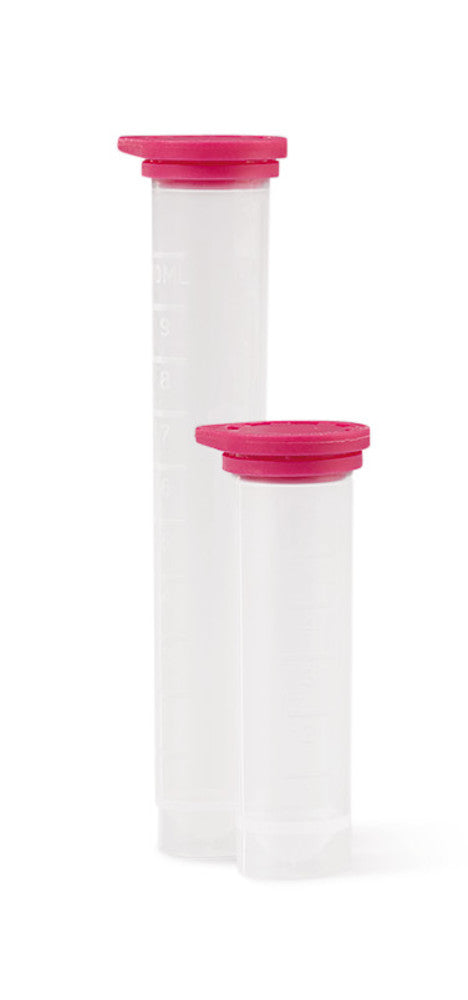 Test tube, 10 ml,, pink, with tamper-evident seal, 250 unit(s) - Luminix Health
