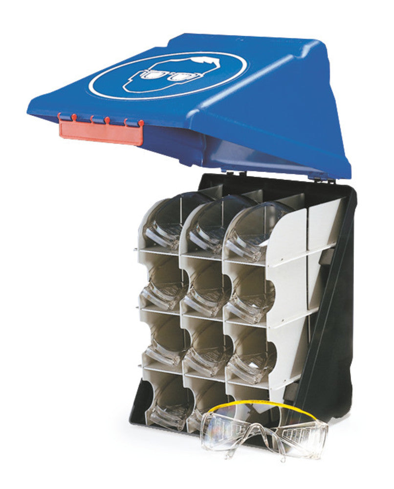 SEKUROKA®-safety box for 12 glasses, blue, W 236 x D 200 x H 315 mm, 1 unit(s) - Luminix Health