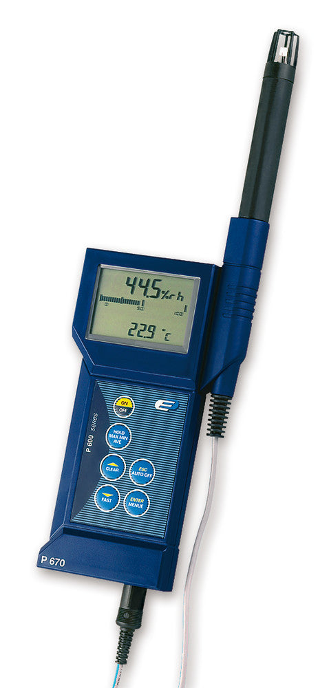 Precision hygrometer P770, 0 - 100 % RH, -200 - +850 °C, 0 - 40 m/s, 1 unit(s) - Luminix Health