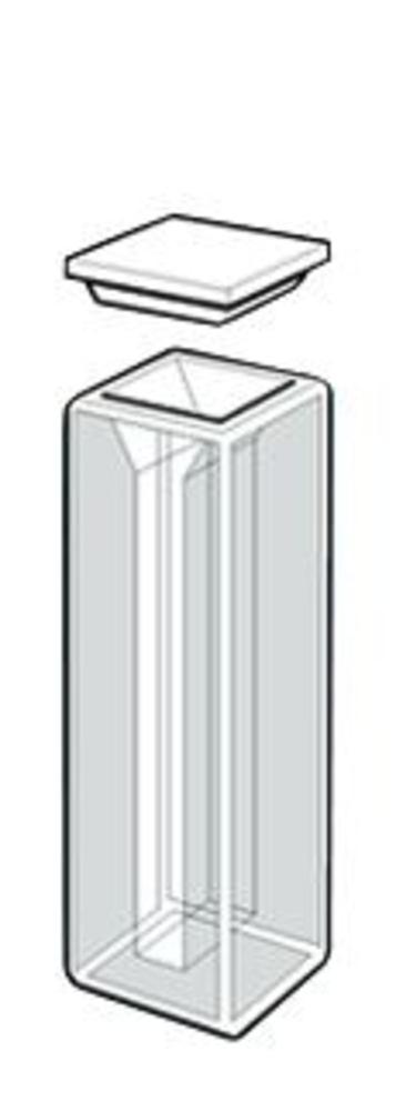 ROTILABO®-precision glass cuvette, semi-, micro, quartz glass, seamed lid - Luminix Health