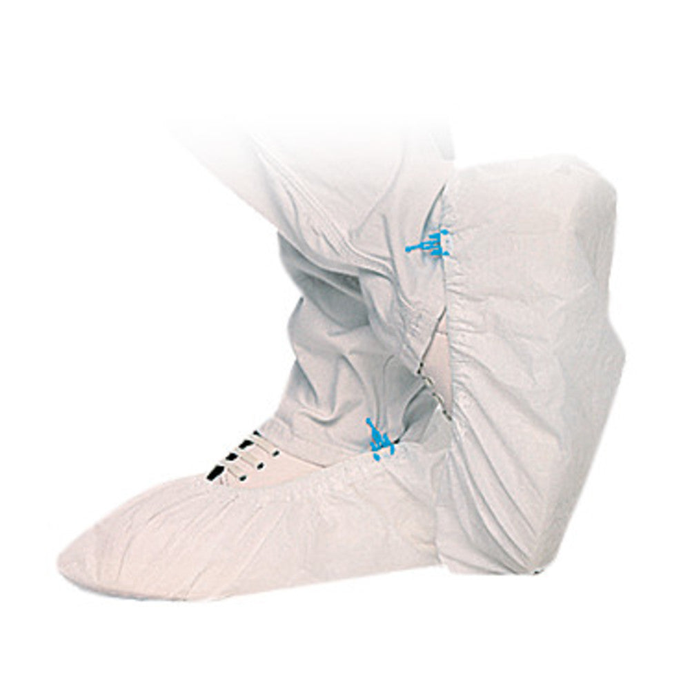 Fleece overschoes with CPE coating, white, 44 cm, 80 unit(s) - Luminix Health
