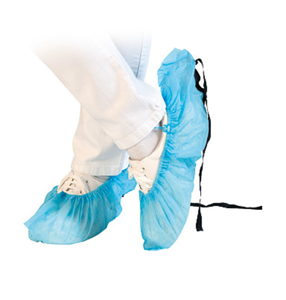 PP-fleece overschoes with antist. band, blue, 46 cm, 100 unit(s) - Luminix Health