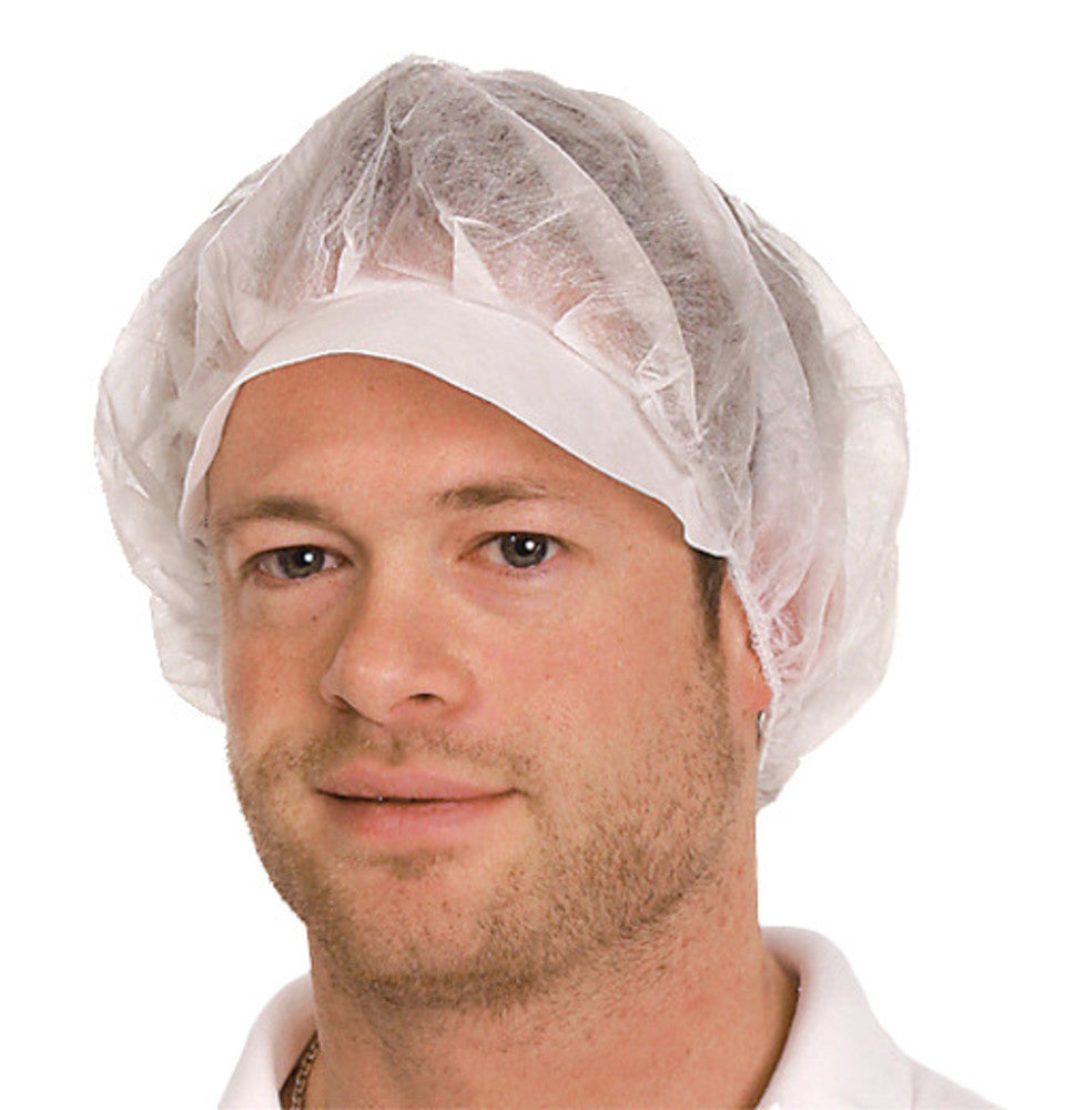 Caps with screen, disposable caps, PP fleece, white, Ø 48 cm, 100 unit(s) - Luminix Health