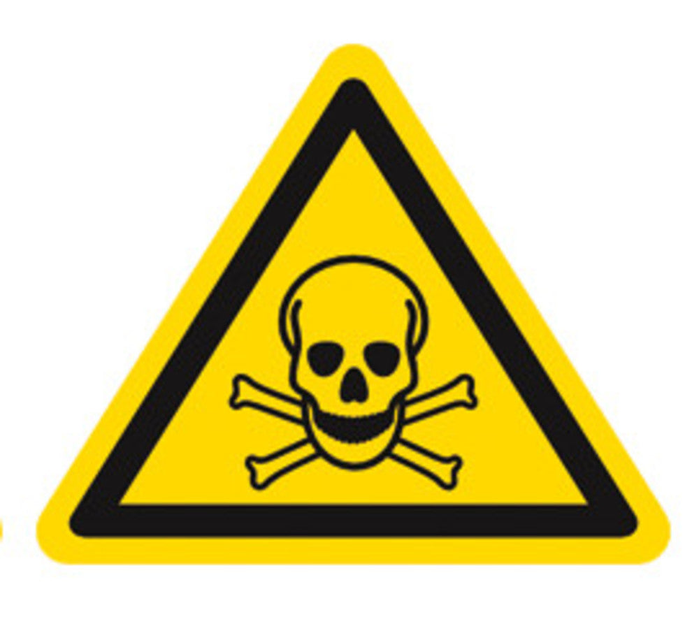 Warning sign, single label, PE film, Toxic substances, 200 mm, 1 unit(s) - Luminix Health