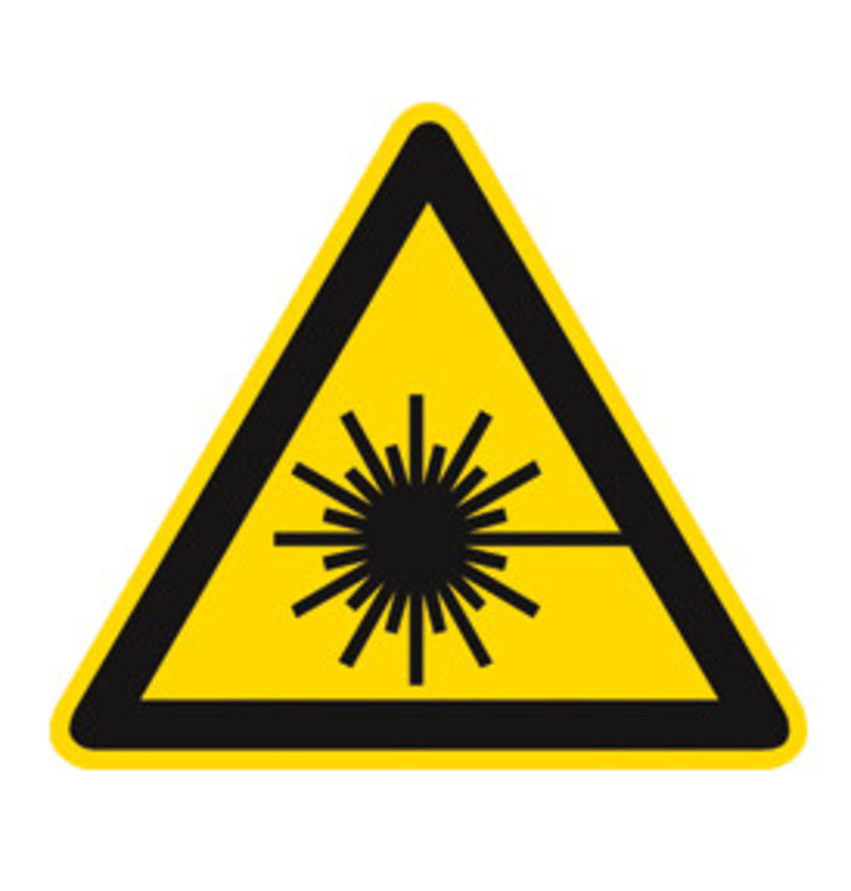 Warning sign, single label, PE film, Laser beam, 100 mm, 1 unit(s) - Luminix Health