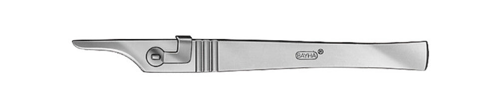 Scalpel handle, Fig. 2, with locking, mechanism, stainless steel, L 130 mm - Luminix Health