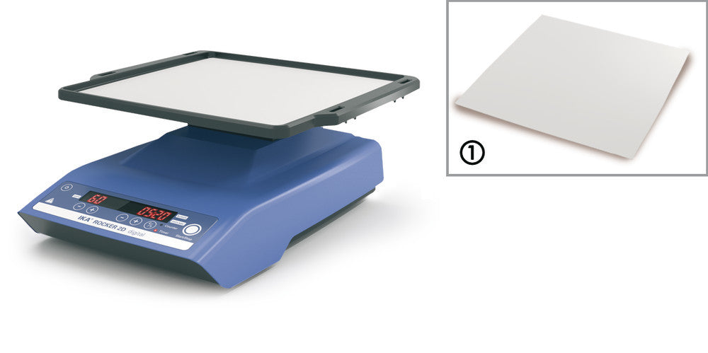 Rocker 2D series gyratory shaker digital, tilt angle 0 to 15°, 5 to 80/rpm - Luminix Health