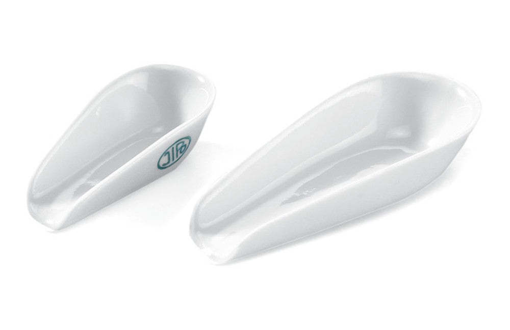Weighing boat made of glazed porcelain, L 53 mm, W 23 mm, 10 g, 10 unit(s) - Luminix Health