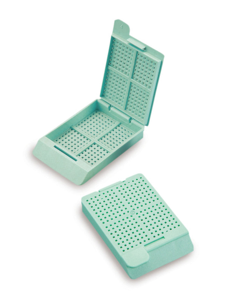 Swingsette biopsy embedding cassettes, made of Acetal Polymer, colour green - Luminix Health