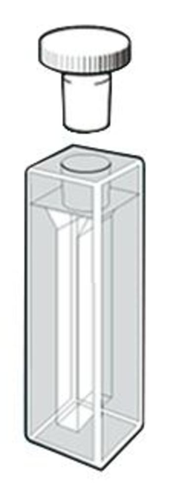 ROTILABO®-precision glass cuvette, semi-, micro, quartz glass, stopper, 1.4 ml - Luminix Health